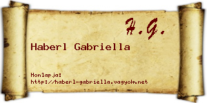 Haberl Gabriella névjegykártya